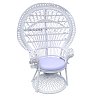Πολυθρόνα Dorothy Inart με λευκό μαξιλάρι-λευκό rattan 115x53x147εκ 314-000001