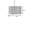 Φωτιστικό οροφής Boxfo Inart καφέ press papier-μέταλλο 32x32x123εκ 317-000014