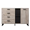 ΚΟΜΟΤΑ UMBRIA 3K4F GREY OAK -ΜΑΥΡΟ 137,5x40x90,5 11007391