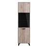 ΒΙΤΡΙΝΑ ΜΟΝΟΦΥΛΛΗ UMBRIA 1K VS GREY OAK- ΜΑΥΡΟ 53,5x33x191,5 11007385