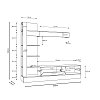 Σύνθετο σαλονιού Dranko pakoworld μαύρο-oak μελαμίνης 205x41.5x192εκ 318-000010