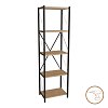 Βιβλιοθήκη Glase pakoworld oak μελαμίνης-μαύρο μέταλλο 40x30x150εκ 321-000008