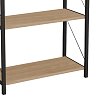 Βιβλιοθήκη Jackrey pakoworld oak μελαμίνης-μαύρο μέταλλο 63x30x114εκ 321-000010