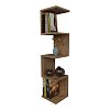 Ραφιέρα τοίχου Zigzag pakoworld oak μελαμίνης 25x25x109εκ 321-000019
