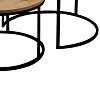 Τραπέζια σαλονιού Solme pakoworld σετ 2τεμ φυσικό μελαμίνης-μαύρο μέταλλο 321-000078
