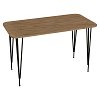 Τραπέζι Polkan pakoworld oak μελαμίνης-μαύρο μέταλλο 120x60x73εκ 321-000031
