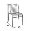 Καρέκλα Zoi pakoworld pp σε απόχρωση cappucino 49x58x80εκ 326-000003