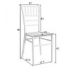 Καρέκλα Tiffany pakoworld διάφανο pc 38x38.5x88εκ 326-000011