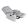 Πολυθρόνα relax Gessel pakoworld ύφασμα σε γκρι-μπεζ 80x90x98εκ 331-000008