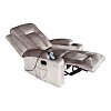 Πολυθρόνα relax με μηχανισμό massage Gessel pakoworld βελούδο σε γκρι απόχρωση 80x90x98εκ 331-000010