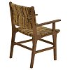 Πολυθρόνα Refane pakoworld φυσικό teak ξύλο-ψάθα 55x60x85εκ 336-000008