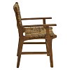 Πολυθρόνα Refane pakoworld φυσικό teak ξύλο-ψάθα 55x60x85εκ 336-000008