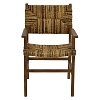 Πολυθρόνα Refane pakoworld φυσικό teak ξύλο-ψάθα 55x60x85εκ 336-000008