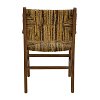 Πολυθρόνα Refane pakoworld φυσικό teak ξύλο-ψάθα 55x60x85εκ 336-000008