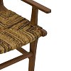 Πολυθρόνα Refane pakoworld φυσικό teak ξύλο-ψάθα 55x60x85εκ 336-000008