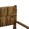 Πολυθρόνα Refane pakoworld φυσικό teak ξύλο-ψάθα 55x60x85εκ 336-000008