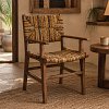 Πολυθρόνα Refane pakoworld φυσικό teak ξύλο-ψάθα 55x60x85εκ 336-000008
