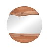 Καθρέπτης Alkmen pakoworld teak ξύλο σε φυσική απόχρωση Φ60x4εκ 338-000007