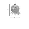 Φωτιστικό οροφής Koronse Inart sisal σε φυσικό χρώμα Φ55x68εκ 339-000009