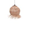 Φωτιστικό οροφής Koronse Inart sisal σε φυσικό χρώμα Φ55x68εκ 339-000009