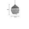 Φωτιστικό οροφής Fiorine Inart abaca σε φυσικό χρώμα Φ35x45εκ 339-000019