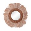 Καθρέπτης Fraklone Inart abaca σε φυσικό χρώμα Φ50x4εκ 339-000027
