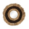Καθρέπτης Verone Inart abaca σε φυσικό χρώμα Φ80x5εκ 339-000030