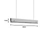 Φωτιστικό οροφής Rafmole pakoworld Led λευκό μέταλλο-ξύλο 120x7.5εκ 342-000060