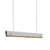 Φωτιστικό οροφής Rafmole pakoworld Led λευκό μέταλλο-ξύλο 120x7.5εκ 342-000060