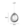 Φωτιστικό οροφής led Ferclyn pakoworld E27 ps σε ανοιχτό γκρι 32x24x35εκ 342-000091