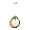 Φωτιστικό οροφής led Ferclyn pakoworld E27 ps σε ανοιχτό γκρι 32x24x35εκ 342-000091