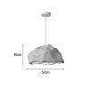 Φωτιστικό οροφής led Gkery pakoworld E27 ps λευκό Φ52x30εκ 342-000092
