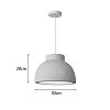 Φωτιστικό οροφής led Jenila pakoworld E27 ps λευκό Φ30x20εκ 342-000096