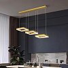 Φωτιστικό οροφής τρίφωτο Benor pakoworld led μέταλλο χρυσό 70x20x15εκ 342-000100