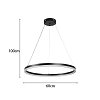 Φωτιστικό οροφής Nebrian pakoworld led μέταλλο μαύρο Φ60x15εκ 342-000105