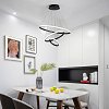Φωτιστικό οροφής Rings pakoworld led μέταλλο μαύρο Φ60x100εκ 342-000128
