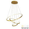 Φωτιστικό οροφής Rings pakoworld led μέταλλο χρυσό Φ60x100εκ 342-000129