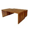 Τραπέζι Tinnie pakoworld σετ 2τεμ teak ξύλο σε φυσική απόχρωση 343-000027