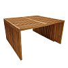 Τραπέζι Tinnie I pakoworld σετ 2τεμ teak ξύλο σε φυσική απόχρωση 343-000028