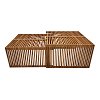 Τραπέζι Tinnie I pakoworld σετ 2τεμ teak ξύλο σε φυσική απόχρωση 343-000028