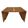 Τραπέζι Tinnie I pakoworld σετ 2τεμ teak ξύλο σε φυσική απόχρωση 343-000028