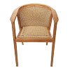 Πολυθρόνα Granny pakoworld teak wood και συνθετικό σχοινί σε φυσική απόχρωση 60x60x82εκ 343-000034