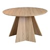 Τραπέζι Bibble pakoworld MDF σε φυσική απόχρωση Φ120x76εκ 357-000009