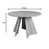 Τραπέζι Bibble pakoworld MDF σε φυσική απόχρωση Φ120x76εκ 357-000009