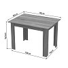 Τραπέζι Manka pakoworld σε sonoma απόχρωση 110x80x77εκ 361-000002