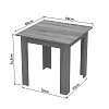 Τραπέζι Manka I pakoworld σε sonoma απόχρωση 80x80x77εκ 361-000006