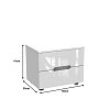 Κομοδίνο Afina pakoworld mdf σε λευκή glossy απόχρωση 50x35x41εκ 361-000019