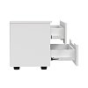 Κομοδίνο Afina pakoworld mdf σε λευκή glossy απόχρωση 50x35x41εκ 361-000019