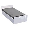 Κρεβάτι μονό Afina pakoworld σε λευκή glossy απόχρωση 90x200εκ 361-000020