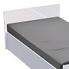 Κρεβάτι μονό Afina pakoworld σε λευκή glossy απόχρωση 90x200εκ 361-000020